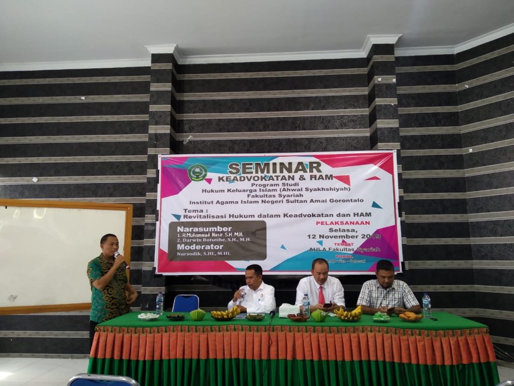 Seminar Keadvokatan dan HAM dengan tema “Revitalisasi Hukum dalam Keadvokatan dan HAM”